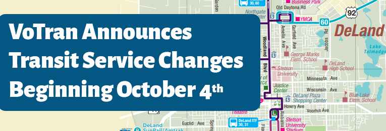 Votran Service Changes for October 4th